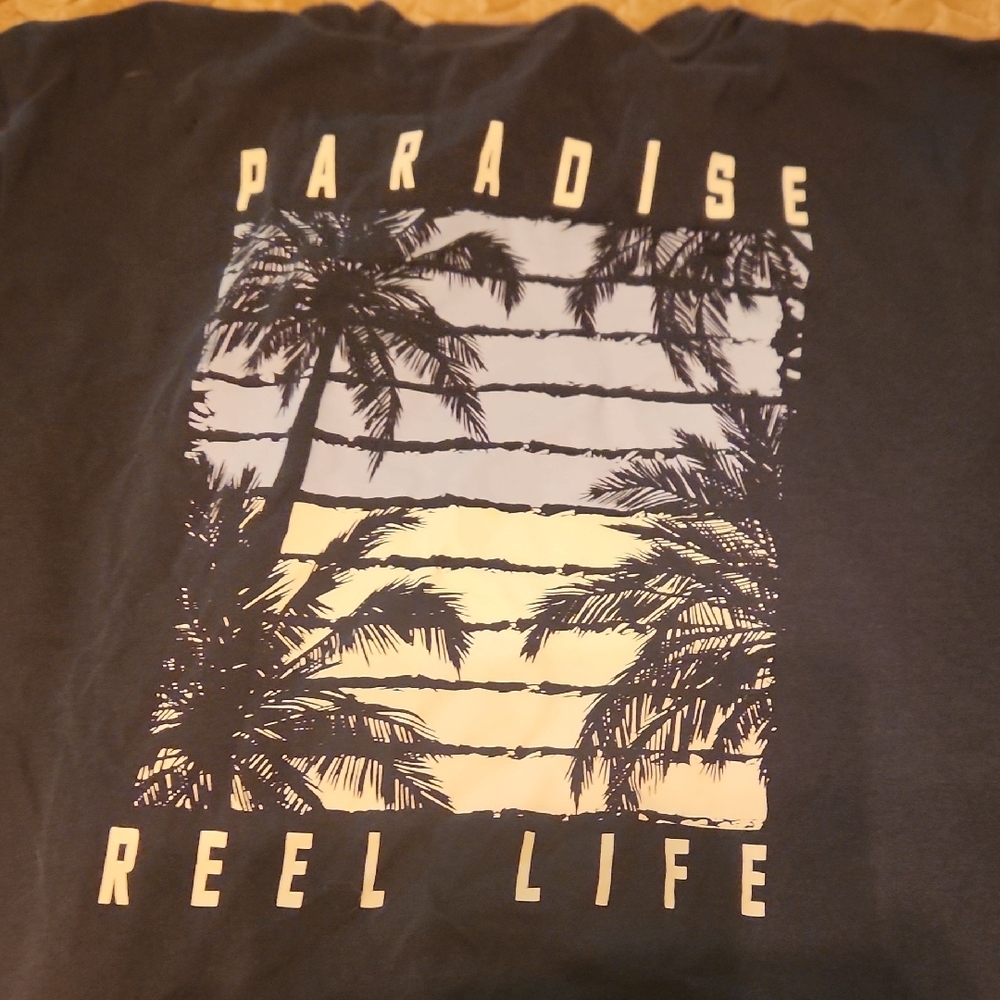 Paradise Reel Life Black Graphic T-Shirt